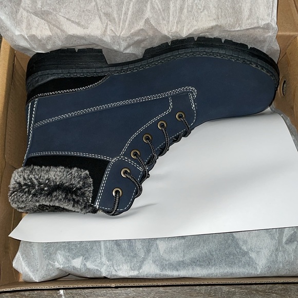 Winter Snow Hiking Boots Black Casual Ankle Work  Boots women’s size 9 NEW - Picture 5 of 6